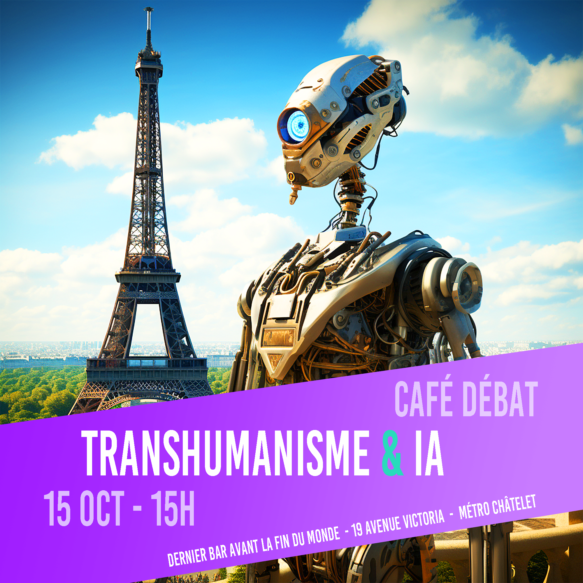 Rencontre H+ Paris, dimanche 15 octobre : « Transhumanisme & IA »